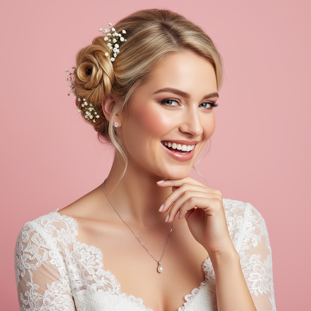 Rose Bun For Bride Ideas